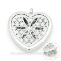 Art und Weiseart 30mm * 30mm Herzformduftstoff locket kundengebundene locket Halskette